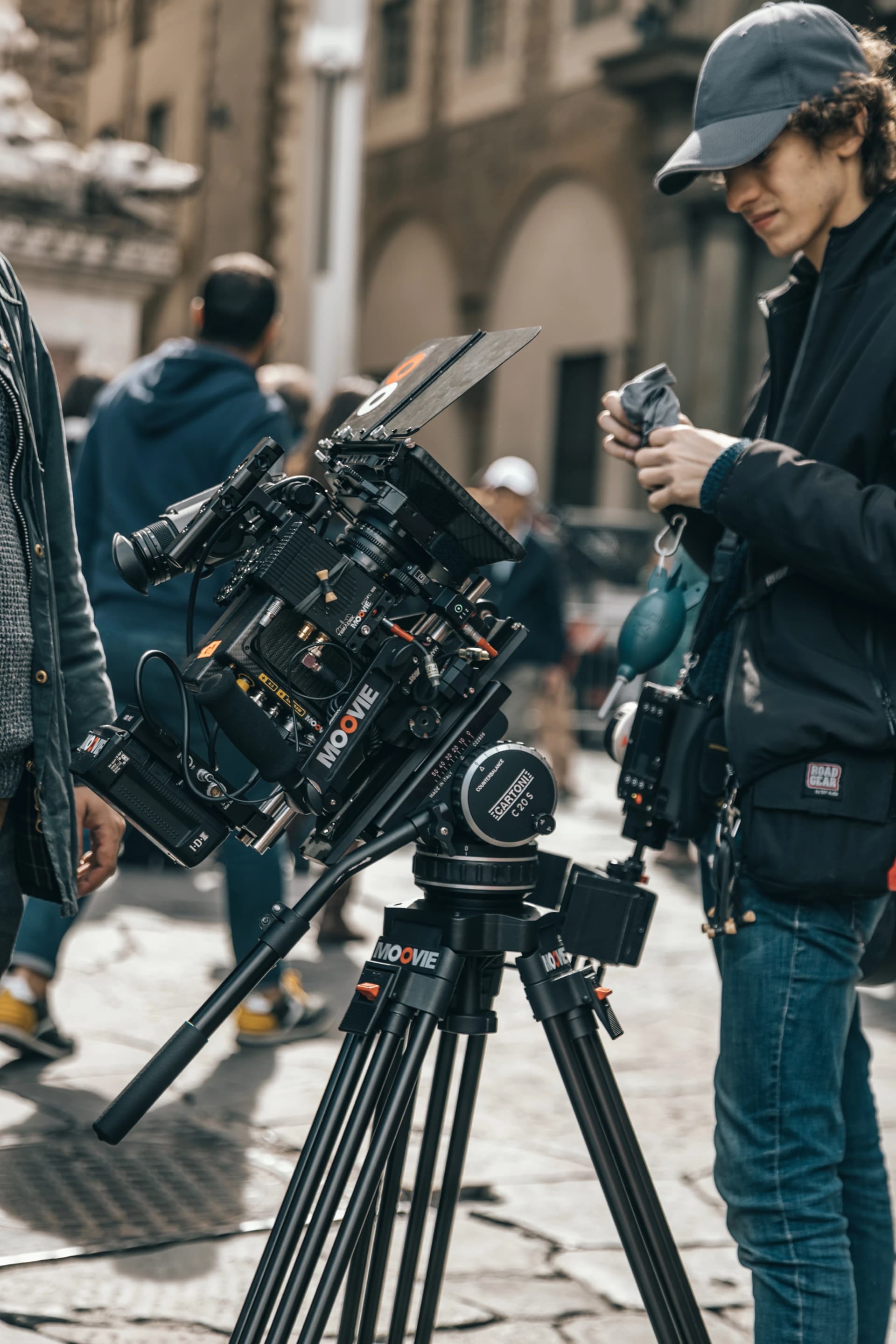 Personw with headphones